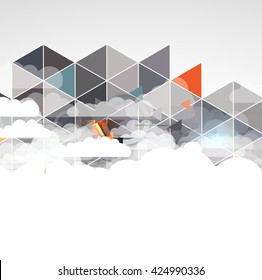 Colorful abstract geometric background for design template