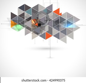 Colorful abstract geometric background for design template