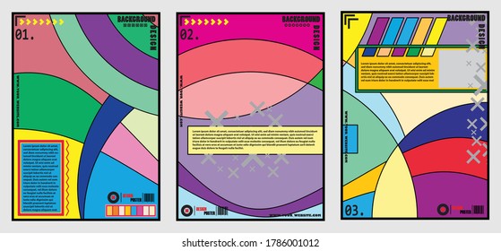 Colorful Abstract geometric Background with Dummy Text for Web Design, Landing Page, Social Media Story, Poster and Print Material.