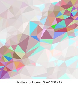 A colorful abstract geometric background featuring overlapping translucent polygons in various pastel and vibrant shades. The composition creates a dynamic, modern, and artistic effect