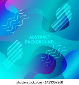 Colorful abstract geometric background. Liquid dynamic gradient waves. Fluid marble texture.