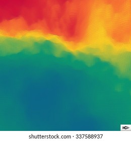 Colorful Abstract Geometric Background. Mosaic. Multicolor Design Template. Perspective Grid Backdrop. Vector Illustration. 
