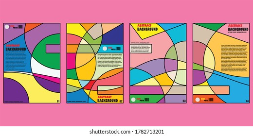 Colorful Abstract geometric Background Pattern for Web Design, Landing Page, Social Media Story, Poster and Print Material