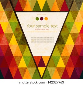 Colorful abstract geometric background with place for your text