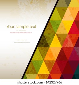 Colorful abstract geometric background with place for your text