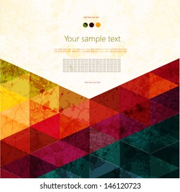 Colorful abstract geometric background with place for your text