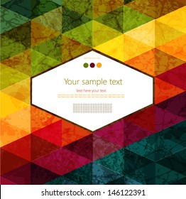 Colorful abstract geometric background with place for your text
