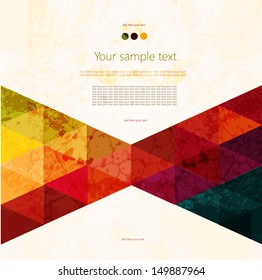 Colorful abstract geometric background with place for your text