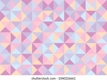 Colorful abstract Geometric background. Simple design style. Minimalistic design.Triangle in pastel tone. Vector illustrator background for Packaging wrap paper, Banner, greetings card, poster.