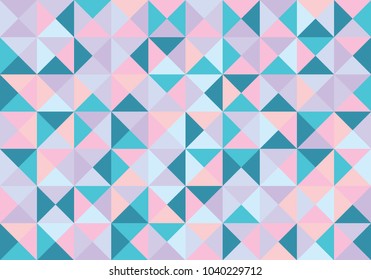 Colorful abstract Geometric background. Simple design style. Minimalistic design.Triangle in pastel tone. Vector illustrator background for Packaging wrap paper, Banner, greetings card, poster.