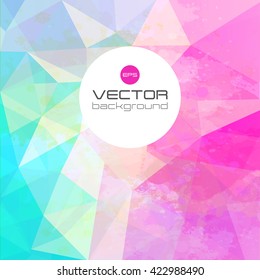 Colorful Abstract Geometric Background. Triangle modern template for business. Abstract square background. Vector illustration