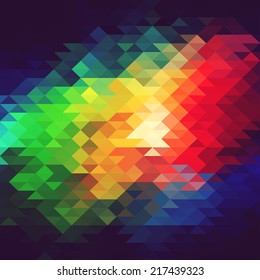 Colorful abstract geometric background with triangles.