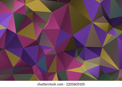 Colorful abstract geometric background with triangular polygons. Colorful mosaic of triangle.