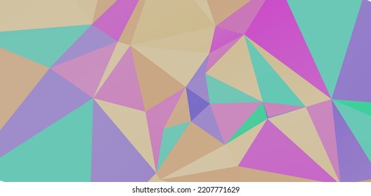 Colorful abstract geometric background with triangular polygons. Colorful mosaic of triangle.