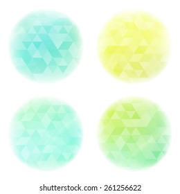 Colorful abstract geometric background with triangular polygons - low poly. Vector illustration.