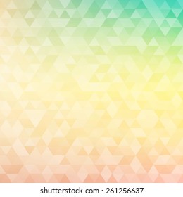 Colorful abstract geometric background with triangular polygons - low poly. Vector illustration.