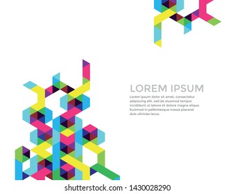 colorful abstract geometric background, vector illustration