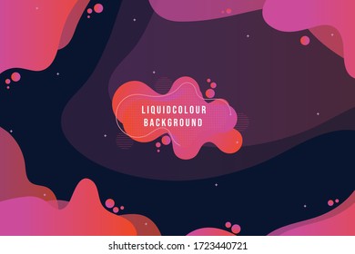 Colorful abstract geometric background.Trend gradient. Fluid shapes composition. Eps10 vector.