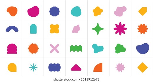 Colorful Abstract Geometric Blob Shapes – Modern Vector Design Elements Set