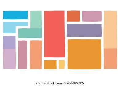 Colorful Abstract Geometric Blocks Background