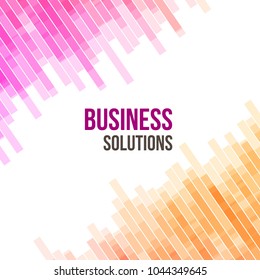 Colorful abstract geometric business background. Digital futuristic minimalism. Vector illustration. Hot pink and yellow gold orange colors.