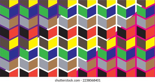 colorful abstract geometric circular  for banner, background wallpaper and advertisement  seamless triangle