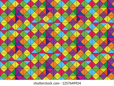 colorful Abstract geometric cube and triangle pattern . background for poster vector