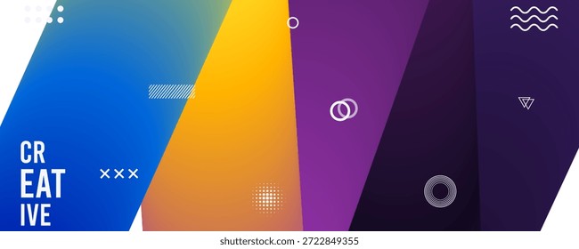 Colorful Abstract Geometric Design for Creative Projects