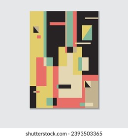 Colorful abstract geometric design. Home decoration, wall decoration
