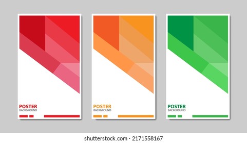 Plantilla de diseño geométrico abstracto colorido para afiches, carátulas, pancartas, volantes, impresiones y reportajes en medios sociales 