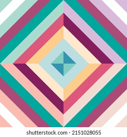 Fondo cuadrado de diagonal geométrica abstracta colorida. Ilustración vectorial.