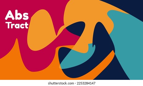 Vector de fondo de líquido geométrico abstracto colorido 