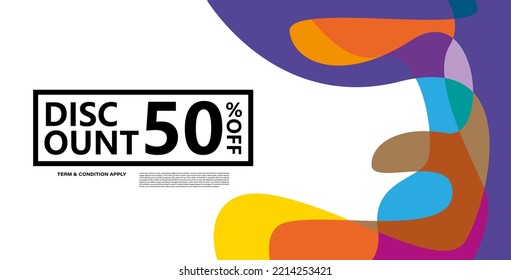 Colorful abstract geometric or fluid banner template. Giveaway, discount, cash back, gift card, and member card bonus design template.