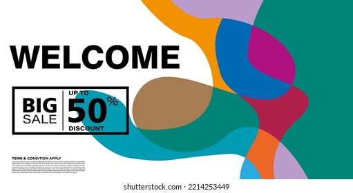 Colorful abstract geometric or fluid banner template. Giveaway, discount, cash back, gift card, and member card bonus design template.