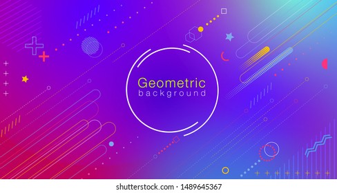 Colorful abstract geometric gradient background gives the feeling of movement using minimal graphics, Applicable for banners, flyers, flyers, posters, flyers, brochures, web etc.