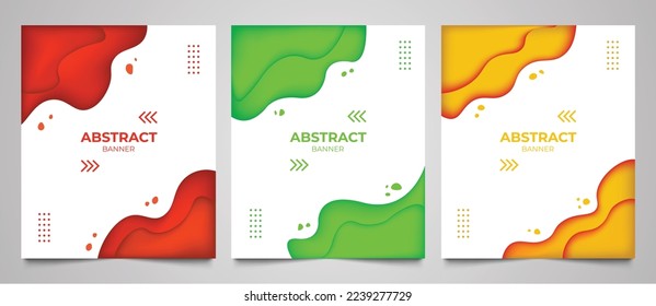 Fondo colorido del estilo de gradiente geométrico abstracto, plantilla de fondo de color líquido, vector de composición de formas fluidas.