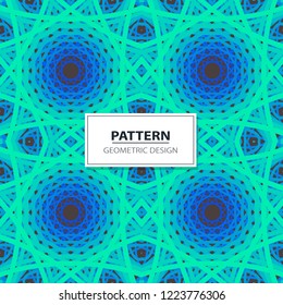 Colorful abstract geometric lace seamless pattern in neon  vector