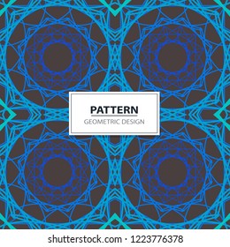 Colorful abstract geometric lace seamless pattern in neon  vector