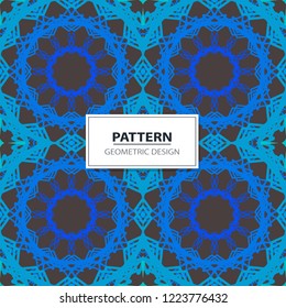 Colorful abstract geometric lace seamless pattern in neon  vector
