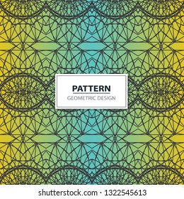 Colorful abstract geometric lace seamless pattern in neon vector 
