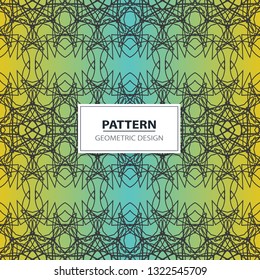 Colorful abstract geometric lace seamless pattern in neon vector 
