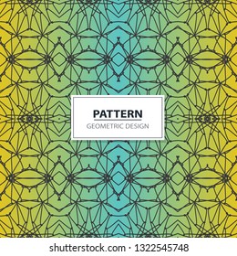 Colorful abstract geometric lace seamless pattern in neon vector 
