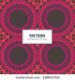 Colorful abstract geometric lace seamless pattern in neon vector