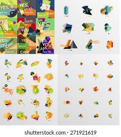 Diseños geométricos abstractos coloridos, mega colección. Ilustración del vector