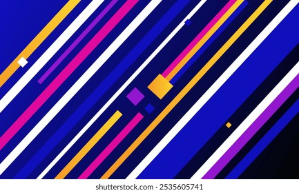 Colorful Abstract Geometric Lines Pattern