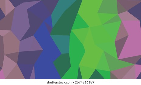 Patrón geométrico geométrico bajo poli abstracto colorido con polígonos azules y verdes Formato de Vector escalable adecuado para imprimir y d...