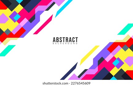 Colorful Abstract Geometric Memphis Background For Your Sale Banner Marketing, Poster, Cover, Page and More. Vector Eps 10