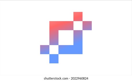 colorful abstract geometric modern trendy logo design