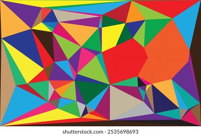 Colorful Abstract Geometric Mosaic Pattern for Creative Backgrounds and Artistic Designs.
