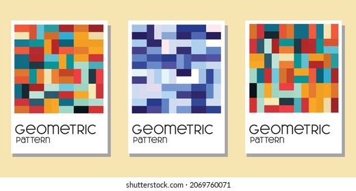 patrón geométrico abstracto colorido para la cubierta de un libro, la bolsa de tote, la decoración de la pared y el calendario